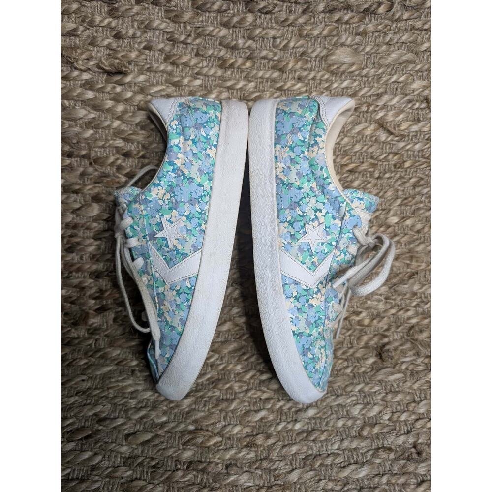 Converse Shoes Womens 8 Breakpoint Floral Low Top Lace Up Sneakers 555952C Teal - Picture 3 of 10